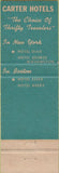 Matchbook Cover - Hotel Dixie New York City