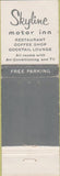 Matchbook Cover - Skyline Motor Inn New York NY WEAR