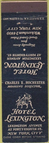 Matchbook Cover - Hotel Lexington New York City