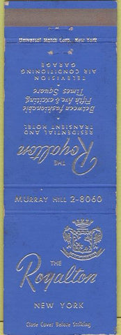 Matchbook Cover - The Royalton Hotel New York City