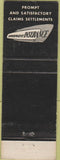Matchbook Cover - Government Insurance Regina SK WEAR