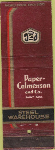 Matchbook Cover - Paper Calmenson Co Saint Paul MN Steel