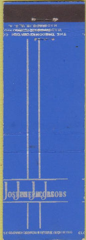 Matchbook Cover - Jos Jacobs? Misprint OFF CENTER