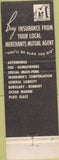Matchbook Cover - Oscar Ryan Merchants Insurance Buffalo NY Blackstone MA
