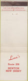 Matchbook Cover - Lena's Newton NJ