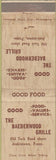 Matchbook Cover - Baederwood Grille Jenkintown PA WEAR
