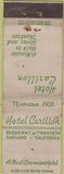Matchbook Cover - Hotel Carillon Oakland CA WORN
