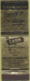 Matchbook Cover - Fulton Finance Co Birmingham AL