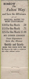 Matchbook Cover - Fulton Finance Co Birmingham AL