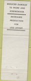 Matchbook Cover - Pozidriv National Bolts Screws