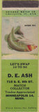 Matchbook Cover - DE Ash Match Collector Minneapolis MN