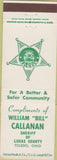 Matchbook Cover - Walter Frazier Judge Jefferson County MO