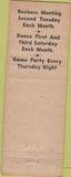 Matchbook Cover - Fleet Reserve Club Annapolis MD WORN