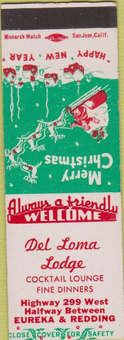 Matchbook Cover - Del Loma Lodge CA Christmas