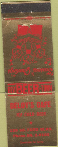 Matchbook Cover - Deloy's Cafe NO TOWN