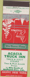 Matchbook Cover - Acacia Truck Inn Morgan Hill CA Christmas