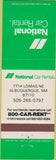 Matchbook Cover - National Car Rentals Albuquerque NM Buick Century