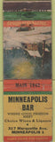 Matchbook Cover - Minneapolis Bar MN Christmas WORN