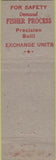 Matchbook Cover - Fisher Manufacturing Chicago IL Brake parts