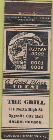 Matchbook Cover - The Grill Salem OR POOR hamburgers
