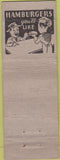 Matchbook Cover - The Grill Salem OR POOR hamburgers