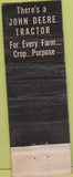 Matchbook Cover - John Deere Tractors Dayton WA POOR