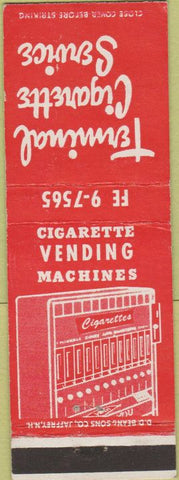 Matchbook Cover - Terminal Cigarette Service vending Bayonne NJ