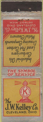 Matchbook Cover - JW Kelley Co Cleveland OH Oil