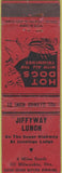 Matchbook Cover - Jiffway Lunch Milwaukie OR Hot Dogs WORN hamburgers