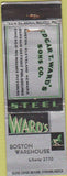 Matchbook Cover - Edgar War's Sons Boston MA steel aluminum