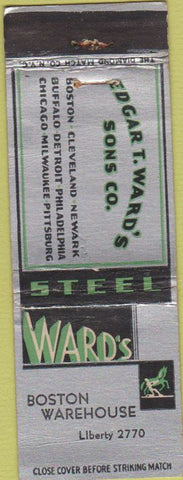 Matchbook Cover - Edgar War's Sons Boston MA steel aluminum