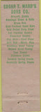 Matchbook Cover - Edgar War's Sons Boston MA steel aluminum