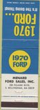 Matchbook Cover - 1970 Ford Menard South Bellingham WA