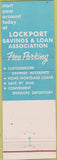 Matchbook Cover - Lockport Savings Loan