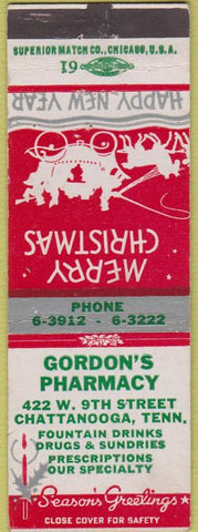 Matchbook Cover - Gordon's Pharmacy Chattanooga TN
