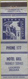 Matchbook Cover - Hotel Gill Ligonier IN
