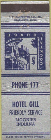 Matchbook Cover - Hotel Gill Ligonier IN