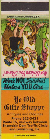 Matchbook Cover - Ye Old Gifte Shoppe Antiques Lewisburg PA hillbilly