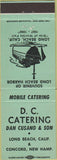 Matchbook Cover - DC Catering Long Beach CA Concord NH