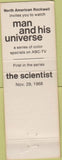 Matchbook Cover - Man and His Universe ABC Tv Show 1968 North American Rockwell