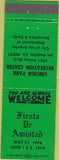 Matchbook Cover - Fiesta De Amistad 1974 Lincoln Park Los Angeles CA