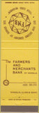 Matchbook Cover - Farmers Merchants Bank Vandalia IL