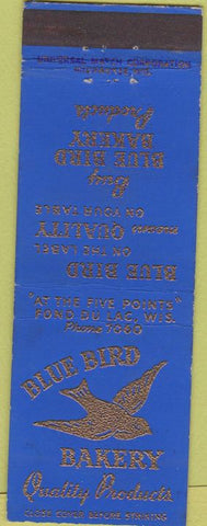 Matchbook Cover - Blue Bird Bakery Fond Du Lac WI