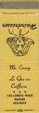 Matchbook Cover - Le Que Ue Coiffures Naples Long Beach CA girlie yellow WEAR