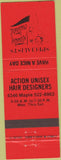 Matchbook Cover - Action Unisex Hair Design salon Dallas? Girlie