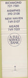 Matchbook Cover - National bank of Richmond