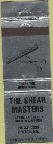 Matchbook Cover - The Shear Masters Salon Benton MO