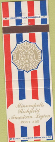 Matchbook Cover - American Legion Minneapolis Richfield MN
