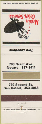 Matchbook Cover - Marin Color Service Paint Novato San Rafael CA