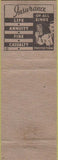 Matchbook Cover - JA Braman Insurance Atlantic IA